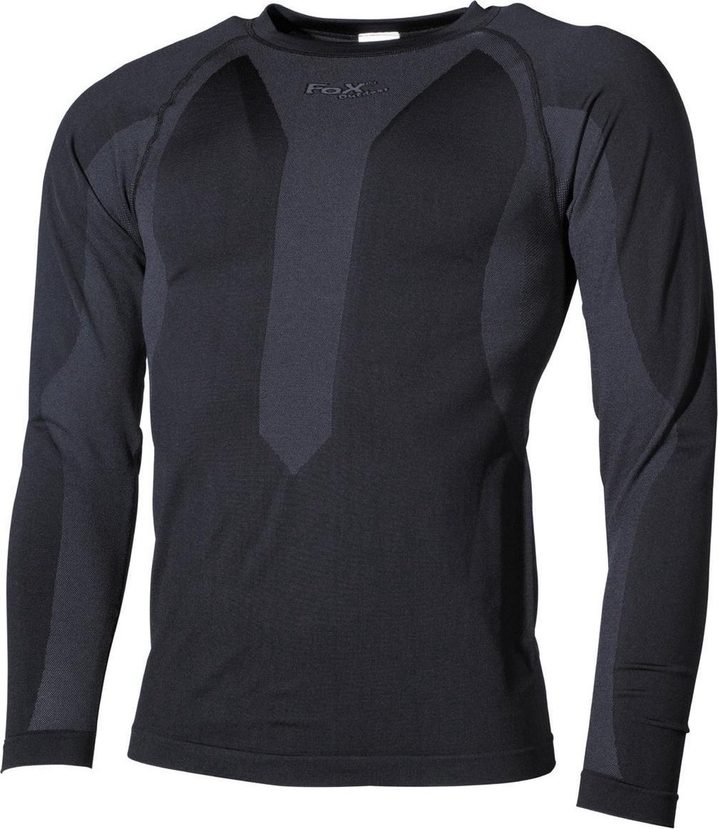 Fox Outdoor - Thermo onderhemd, thermoshirt - Longsleeve - Zwart - MAAT S