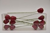 Kunstbloemen En Overige - Cb. 12 Strawberries/pick Red 4 Cm