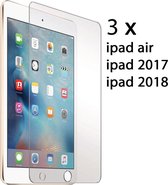 iPad air/iPad 2017/iPad 2018 3x screenprotector ultra gehard glas