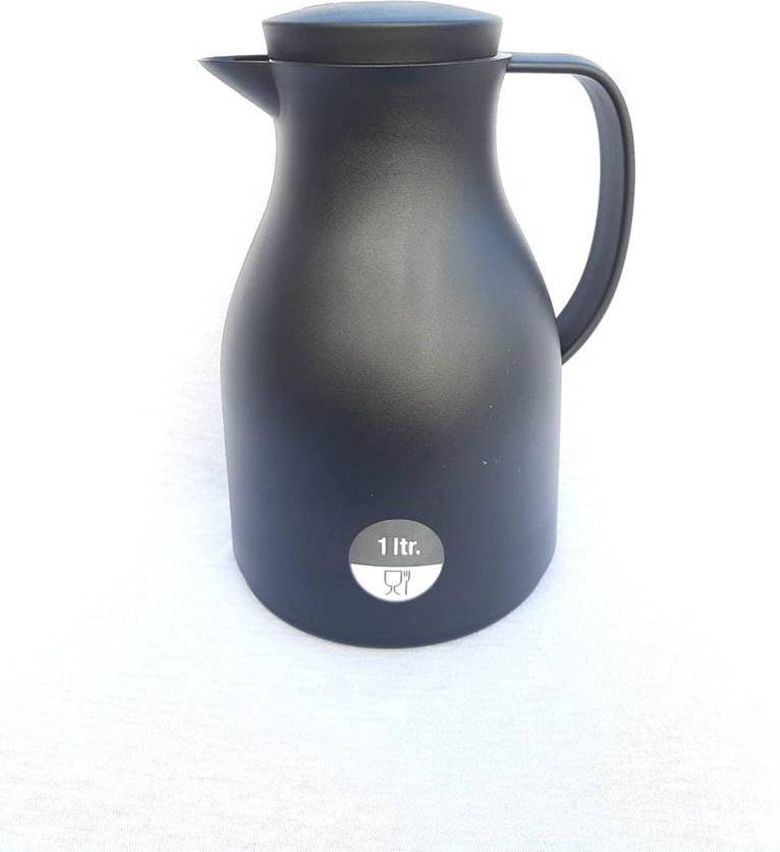 Haushalt 26131 - Thermoskan met drukvergrendeling zwart - 1 liter