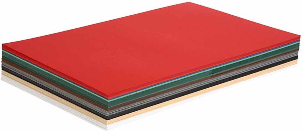 Karton - Hobbykarton - Kerstkarton - 10 Verschillende Donkere Kleuren - DIY - Knutselen - A3 - 29,7x42cm - 180 grams - Creotime - 300 vellen