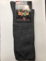 Katoenen zonder elastiek/diabetes sokken heren - 40/46 - 5 paar - donkergrijs