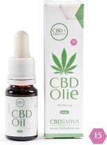 Full-Spectrum CBD Olie 15%, 10 ml - CBD Sativa - CBD Raw (1500 mg) - Biologische hennepolie met plantaardige cannabidiol