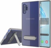 Kickstand hoesje voor Samsung Note 10 Plus Transparant Zilver