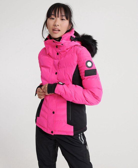 Veste de sports d'hiver Superdry - Taille S - Femme - rose / noir | bol