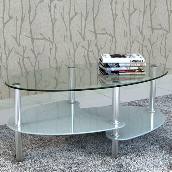 Table basse en verre (plateau inclus) blanc - table de salon - table de  décoration -... | bol.com