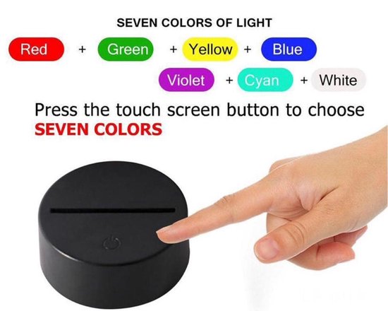 VERSIERING I 3D ILLUSIE LAMPJE BEER I NACHTLAMPJE I 3D LAMP ILLUSION WITH 7 COLORS CHANGE SMART TOUCH SWITCH van Magic 3D Lamp — afbeelding 5