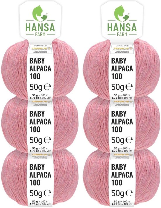 hybride mentaal maandelijks Breiwol - Breigaren - Haakwol - 100% Baby Alpaca Wol in 50+ kleuren - Set  van 300 g (6... | bol.com