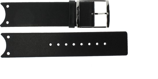 Horlogeband Calvin Klein K0V23107 / K600.000.036 / K600000036 Leder Zwart  22mm | bol.com