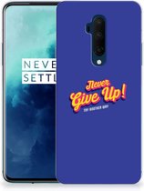 OnePlus 7T Pro Siliconen hoesje met naam Never Give Up