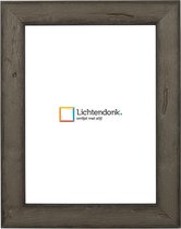 Fotolijst Grijs - Verouderd Hout - Fotomaat 40x40 - Ontspiegeld Glas - Art.nr. 140-092