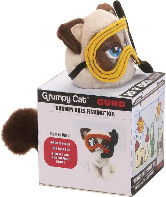 Grumpy Cat knuffel met Snorkel 13cm van Peluche — afbeelding 3