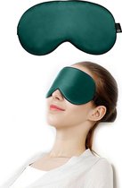 SIMIA™ Premium Zijden Slaapmasker - 100% Verduisterend Oogmasker - Verstelbaar - Blinddoek - Powernap - Slaap - Reis - Ontspanning - Zijdezacht - Anti-Rimpel - Diep Groen