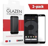 2-pack BMAX geschikt voor de Glazen Screenprotector Google Pixel 3 Full Cover Glas / Met volledige dekking / Beschermglas / Tempered Glass / Glasplaatje