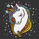 Diamond Painting Volwassenen - Ronde Steentjes - Volledig Pakket - Hobby - Diamond Dotz® - LA50464 - Verlegen unicorn 20.32 x 20.32cm