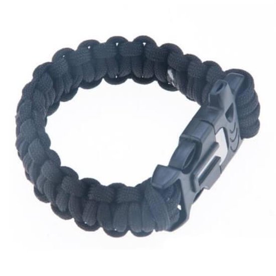Bracelet Survival Paracord 20 En 1 - LED SOS, Boussole, Sifflet, Fire Starter