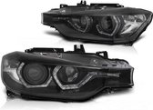 Koplampen BMW F30/F31 10 11 - 05 15 ANGEL EYES LED ZWART DRL dagrijlicht