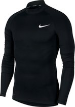 Nike Pro 5 Longsleeve  Sportshirt - Maat M  - Mannen - zwart/wit