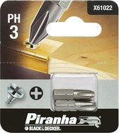 Piranha schroefbit ph3 X61022 (2 stuks) 25mm
