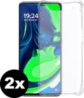 Hoesje Geschikt voor Samsung A80 Hoesje Siliconen Shock Proof Case Hoes - Hoes Geschikt voor Samsung Galaxy A80 Hoes Cover Case Shockproof - Transparant - 2 PACK