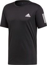 adidas 3-Stripes Club  Sportshirt - Maat M  - Mannen - zwart/wit