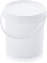 Plastic emmer met deksel 1180ml - 100 stuks
