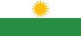 Vlag van koerdistan - Koerdische vlag 150x100 cm incl. ophangsysteem