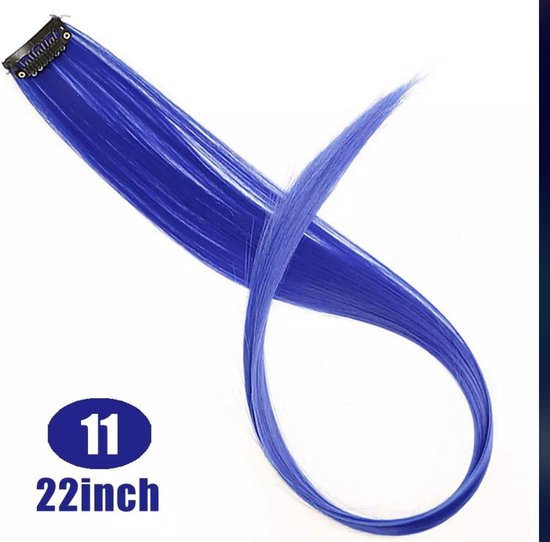 Gemaakt van Acrobatiek Oceaan Haar extension | Hair extension | clip in hair extension 1 stuk blauw - nep  haar... | bol.com