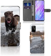 Flipcase Geschikt voor Samsung Galaxy S20+ Telefoonhoesje met Pasjes Honden Labrador