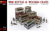 Miniart - Wine Bottles & Wooden Crates (Min35571)
