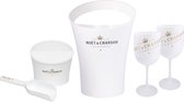 Complete Moët & Chandon Ice Imperial set Ice Bucket inclusief 2 glazen en Small Ice Bucket met Scoop
