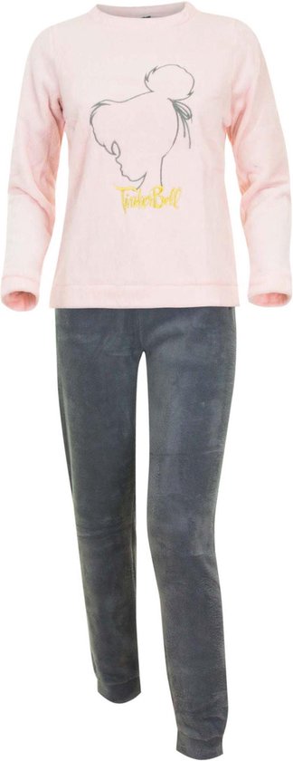 Disney Tinkerbell fleece pyjama / huispak grijs/roze XL | bol