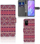 Bookcase Geschikt voor Samsung Galaxy S20 Plus Telefoon Hoesje Aztec Purple