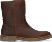 Manfield - Heren - Bruine leren boots - Maat 40