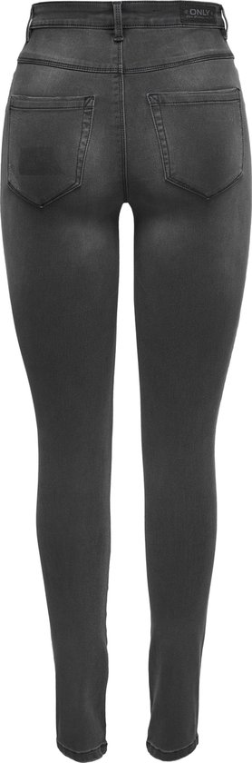 Grijze skinny jeans, achterkant.
