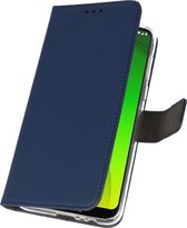 Wallet Hoesje voor Motorola Moto G7 Power - Navy