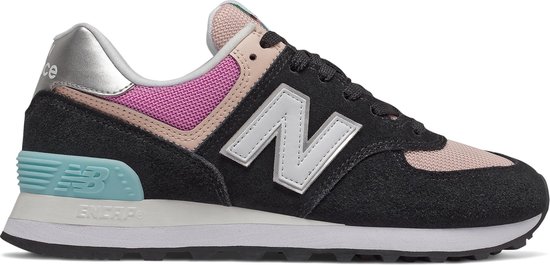 New Balance WL574 B Dames Sneakers - Black/Pink - Maat 41 | bol.com