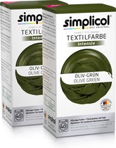 Simplicol Textielverf Intens - Wasmachine Textielverf - Olijfgroen - 2 stuks