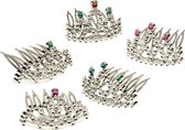 Amscan Tiara Prinses Zilver 6 Stuks