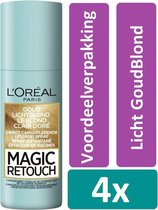 L'Oréal Paris Magic Retouch 75 ml Licht GoudBlond  4 stuks Voordeelverpakking