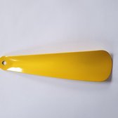 Gekleurde Schoenlepel, metaal, 16.5cm - gelakt licht geel