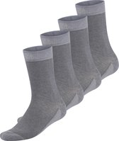 Bambocks Bamboe sokken 4-paar gestreept grijs/grijs alleen nog maat 43-46