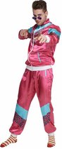 Fout trainingspak - retro - foute kleding - Carnaval kostuum - dames - heren - 80s -panterprint roze - Maat XL/XXL