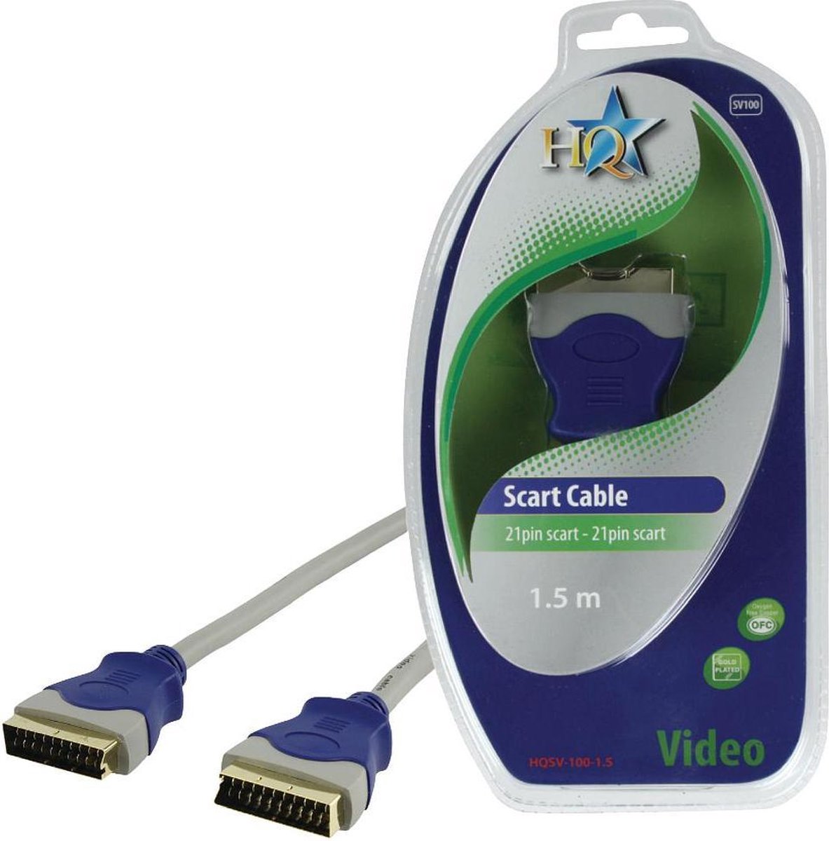HQ Scart Kabel Verguld 1,5m