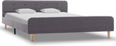 Bedframe Grijs Stof (Incl LW Anti kras Vilt) 140x200 cm - Bed frame met lattenbodem - Tweepersoonsbed Eenpersoonsbed