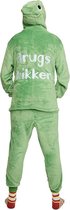 Kikker onesie - dieren onesie - verkleedkleding - carnavalskleding - dames - heren - volwassenen - Drugskikker - maat L/XL