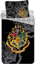 Harry Potter Crest Dekbedovertrek - Eenpersoons - 140 x 200 cm - Katoen