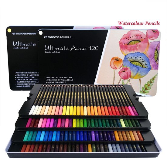 Crayons aquarelle 4artz® Ultimate Aqua 120 pièces - crayons de couleur | bol