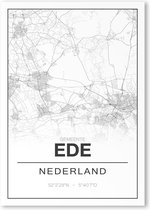 Poster/plattegrond GEMEENTE-EDE - 30x40cm