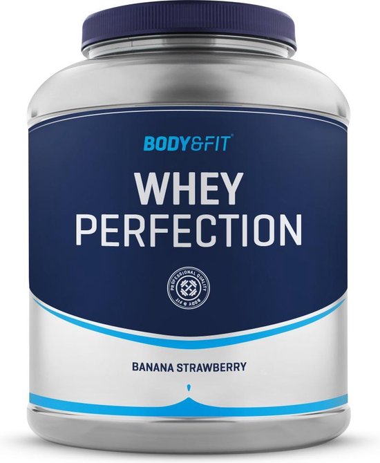 Body & Fit Whey Perfection - Whey Protein / Proteine Shake - 2270 gram - Banaan & Aardbei